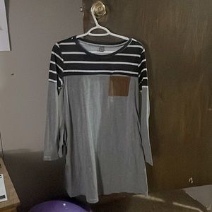 Long sleeve SHEIN dress. Medium. Black with grey